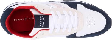 Кросівки Tommy Hilfiger Runner Evo Mix Stitch білі (42 EU, блакитний Desert Sky)