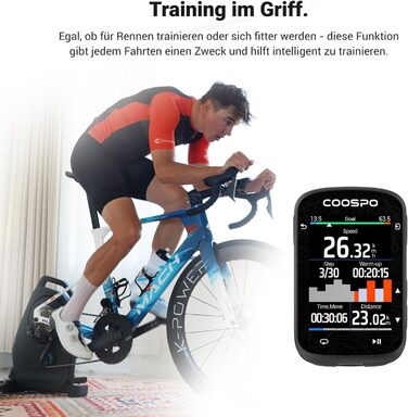 Велокомп'ютер GPS COOSPO CS600 з Bluetooth/ANT+, бездротовий, водонепроникний IPX7, з підсвіткою та навігацією, підтримка велорадара, 36 годин роботи
