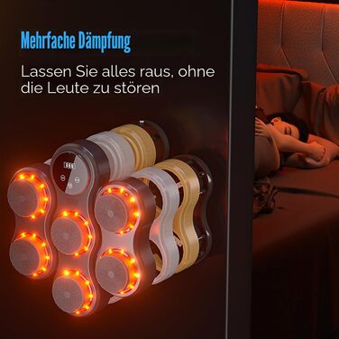 Музична машина Eznaobo для фітнесу: Bluetooth, 9 швидкостей, LED-дисплей, чорна