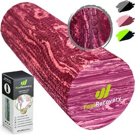 Масажний ролер Feel Recovery для фасції, м'який, для початківців, 45x15 см, EVA, середньої жорсткості, для спини, ніг, шиї, рожевий, для йоги та пілатесу