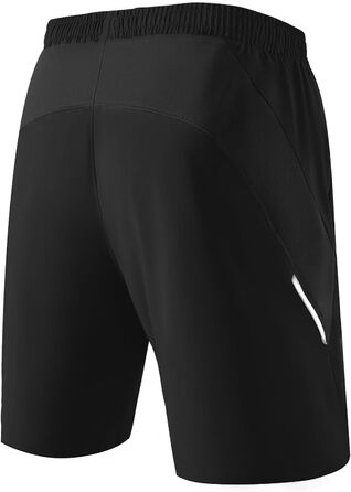 Шорти спортивні чоловічі HMIYA, чорні, швидковисихаючі, легкі з кишенею на блискавці