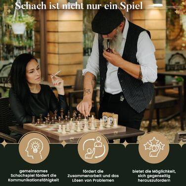 Набір для шахів Tournament Schach Spiel Set NO. 6 | Master Of Chess | Шаховий набір з дерев'яною шахівницею 54x54 см | З шаховими фігурами Staunton з горіха та ясену | Преміум якість