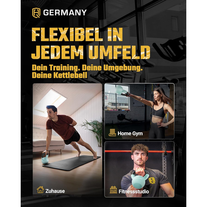 Гантель-гиря з неопрену HQ Germany® | Чавунний литник | 2-32 кг | Стартові набори | Точність ваги ±2,0%