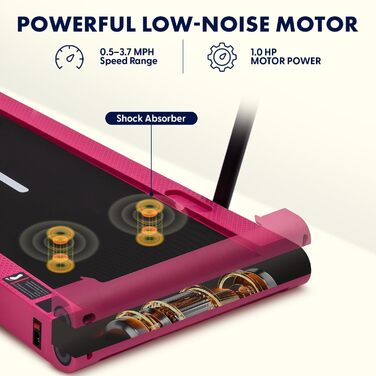 Бігова доріжка Squatz 2-in-1 Walking Pad для дому та офісу, рожева