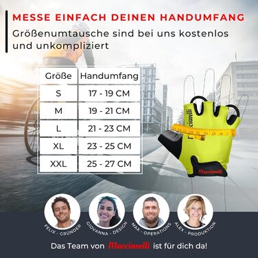 Велосипедні рукавички MACCIAVEI для чоловіків та жінок - рукавички Habfinger MTB - літні велоспортивні рукавички для гірського велосипеда, шосе та даунхілу (M, жовті)