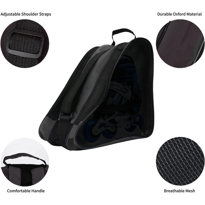 Сумка для роликових ковзанів MXiiXM, дихаюча, з регульованим плечовим ременем, для жінок, чоловіків, дітей та дорослих, аксесуари для роликових ковзанів