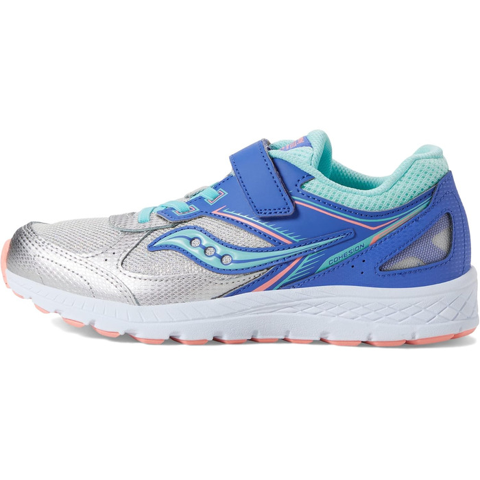 Дитячі кросівки Saucony Cohesion 14 Alternative Closure для малюків (4 Wide) сріблястого та персикового кольорів