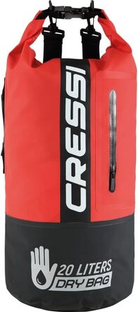 Водонепроникний мішок CRESSI Unisex Premium 20LT (20 л, чорний/червоний, двоколірний)