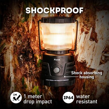 LED ліхтар для кемпінгу Favour Adventurer 1300 Lumen, IP64, регулювання яскравості, змінна колірна температура, акумуляторний, зелений