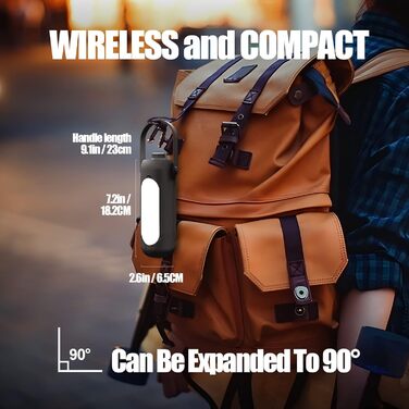 LED кемпінговий ліхтар на акумуляторі 10000 mAh, бездротовий, з 3 режимами освітлення, для наметів та відпочинку на природі, чорний