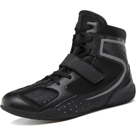 Жіночі боксерські туфлі з шкіри, антиковзаючі, для занять спортом та фітнесу, модні, чорні (37 EU)