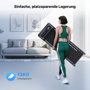 Mobvoi Walking Pad Smart KI: компактний біговий тренажер 2-в-1 для дому та офісу, LED-дисплей, керування пультом, 6 км/год, до 120 кг