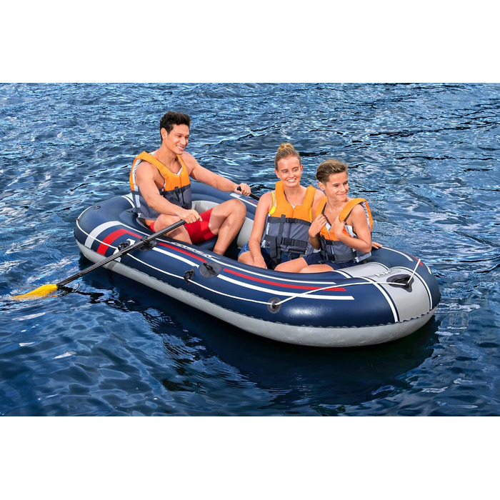 Надувний човен Bestway Hydro-Force Treck X2 255x127x36 см з веслами, комплект для відпочинку на воді