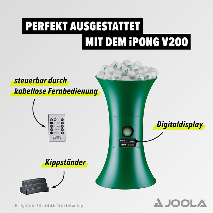 Машина для пінг-понгу JOOLA iPong V300/V200 | Тренажер для тенісу з м'ячами 40+ мм | JOOLA