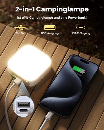 Ліхтар намету Eventek 2 шт. 4000LM, 10000mAh, LED, водонепроникний, 4 режими, для кемпінгу, походу, надзвичайних ситуацій