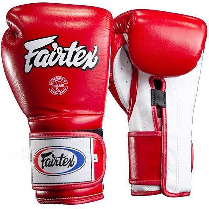 Боксерські рукавички Fairtex BGV9 мексиканського стилю, червоно-білі, 12 унцій