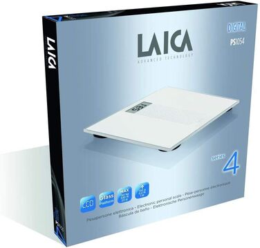 Електронні скляні ваги Laica PS1054 для людей, максимальна вага 180 кг