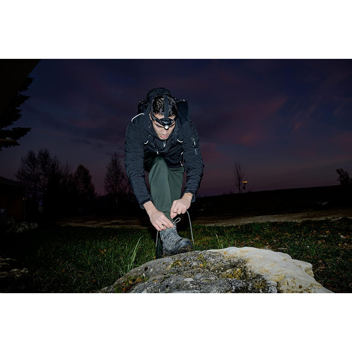 Бренненштуль LED налобний ліхтар LuxPremium KL 251 AF з акумулятором, червоним світлом (250лм, IP44, CREE-LED, до 40 годин роботи, USB-C кабель), чорний