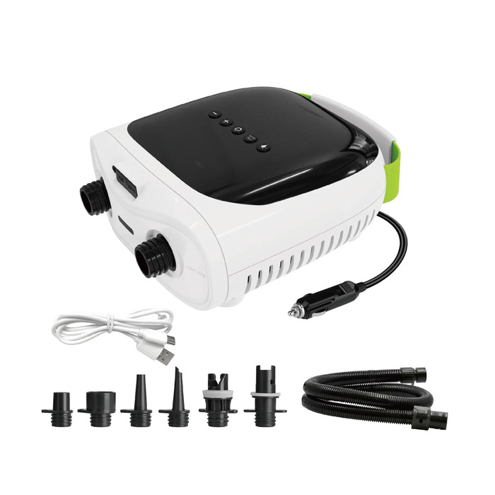 Електричний надувний насос PBG – 12V з акумулятором, LCD дисплеєм, до 20 PSI. Підходить для SUP дошок, човнів, каяків та кемпінгу (PBG9)