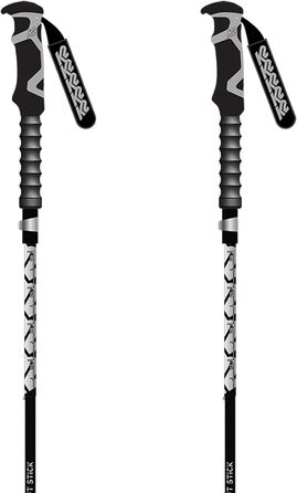 Лижні палиці K2 Swift Stick для дорослих, унісекс, чорні, 105-135 см