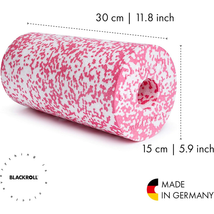 BLACKROLL MED Фасціальний ролик 30×15 см, м'який масажний ролик для чутливої шкіри, фітнес-рол для делікатного масажу, домашній тренажер, м'яка жорсткість, вироблено в Німеччині