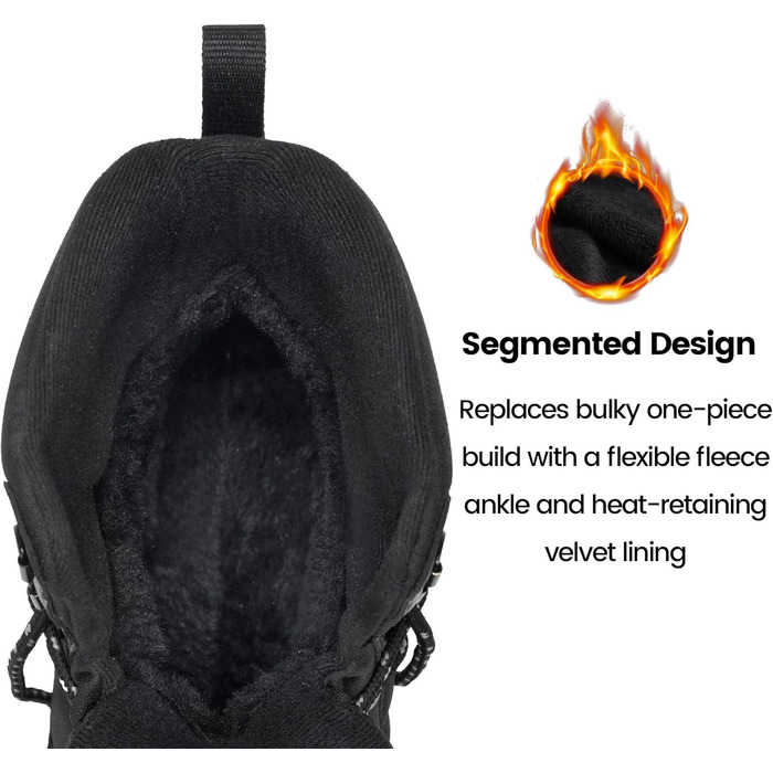 Чоловічі зимові черевики CC-Los водонепроникні | Зимові черевики для ходьби та снігу | Розміри 40-48 | Чорний, сірий