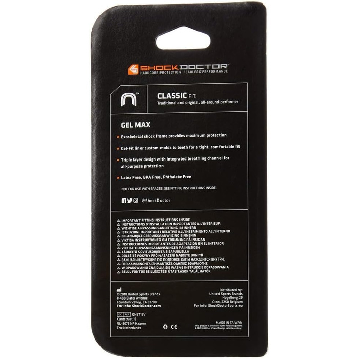 Дитячий капа Shock Doctor Gel Max прозора до 10 років
