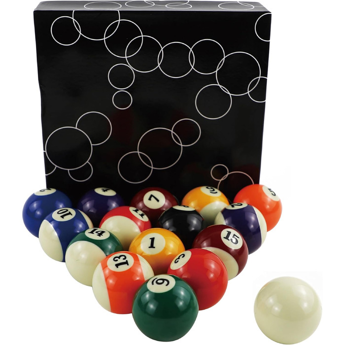 Професійна коробка для більярдних куль, стандартного розміру, повний набір американських більярдних куль (16 кульок), 57,2 мм