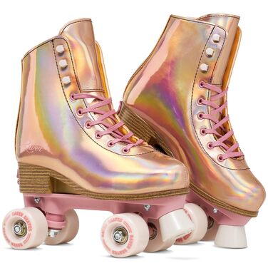 Роликові ковзани RAVEN для дітей та дорослих, регульовані (35-38, Holo Coral)