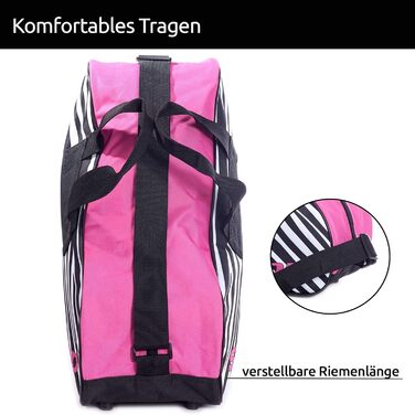 Сумка для ковзанів SHER-WOOD Pink Zebra, для дорослих і дітей, для роликів та хокейних ковзанів