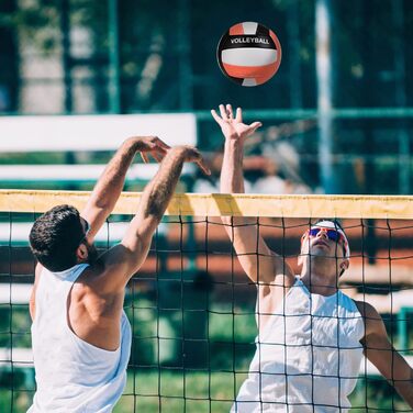 Волейбольний м'яч Dakapal 5, для залу та пляжу, м'який, для початківців, підлітків та дорослих (без насоса). Оранжевий