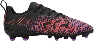 Дитячі футбольні бутси PUMA Future 8 Play FG/AG Jr - чорно-білі з червоними вставками, 38 EU