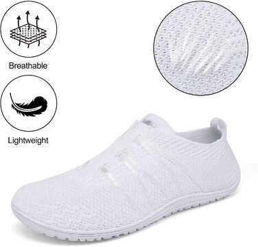 Легкі та зручні шкарпетки-кросівки Merdoo для жінок та чоловіків. Дихаючі шкарпетки-кросівки, slip-on, для дому та спорту, розмір 37-45 EU (білі).