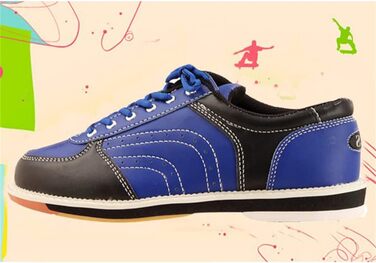 Жіночі дитячі дорослі боулінгові туфлі з шкіри, дихаючі, унісекс (41 EU, Blue Blau)