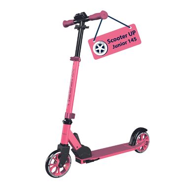 Дитячий самокат Hudora Scooter Up 145 Junior - безпечний та якісний самокат для дітей від 3 років, складний, регульована висота, 145 мм колеса