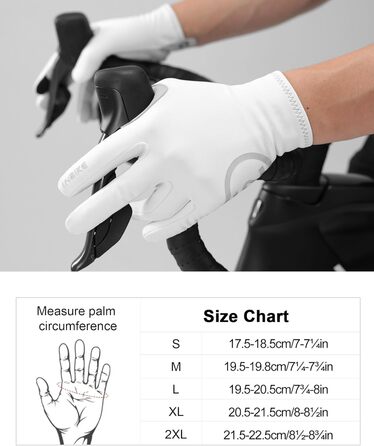 Велосипедні рукавички Inbike C701 M білі: теплі, вітронепроникні, дихаючі, з підтримкою сенсорного екрану та світловідбиваючими елементами для чоловіків та жінок