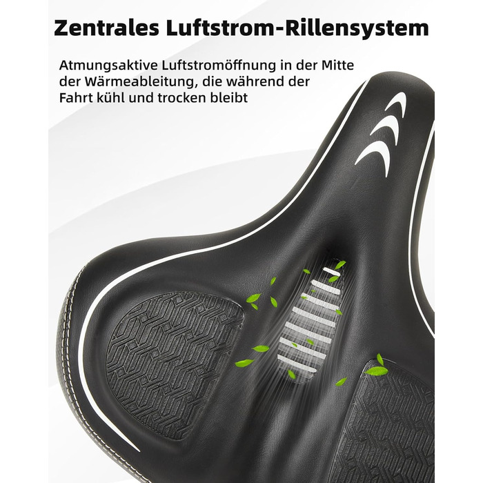 Зручний велосипедний сидіння з подвійною амортизацією, Memory Foam, для Peloton Bike, Mountain Bike, чоловіків та жінок, білий