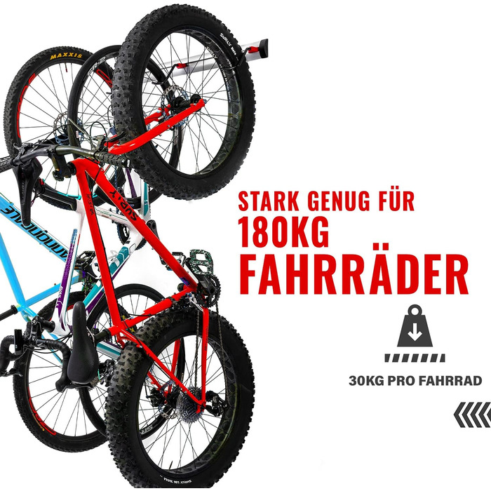 Настінна тримач для велосипедів PRO BIKE TOOL на 6 велосипедів - міцна конструкція, економія місця