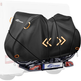 Чохол для велосипедів Toptrek на 2 велосипеда, 600D Oxford, з мотузкою 6м, чорний