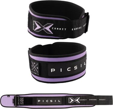 Picsil – Пояс для пауерліфтингу та кросфіту XL Amethyst, регульований, для присідань, станова тяга, випади, з місцем для нашивок, 6 кольорів, 4 розміри
