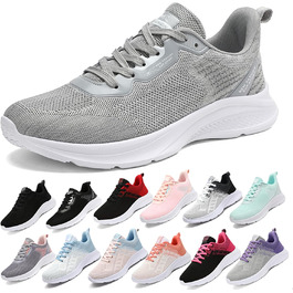 Спортивне взуття для жінок та чоловіків: кросівки для бігу, фітнесу, прогулянок та повсякденного носіння. Розміри 35-45 EU. Колір: сірий