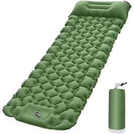 Isomatte самонадувна туристична, килимок для кемпінгу Ultraleicht з помпою та подушкою, водонепроникний, для відпочинку на природі