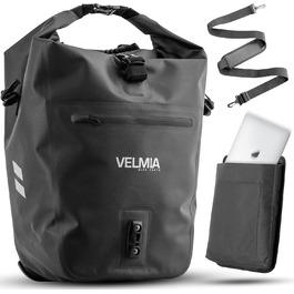 Велосипедна сумка VELMIA для багажника, 100% водонепроникна, з ручкою для перенесення, задня сумка для велосипеда