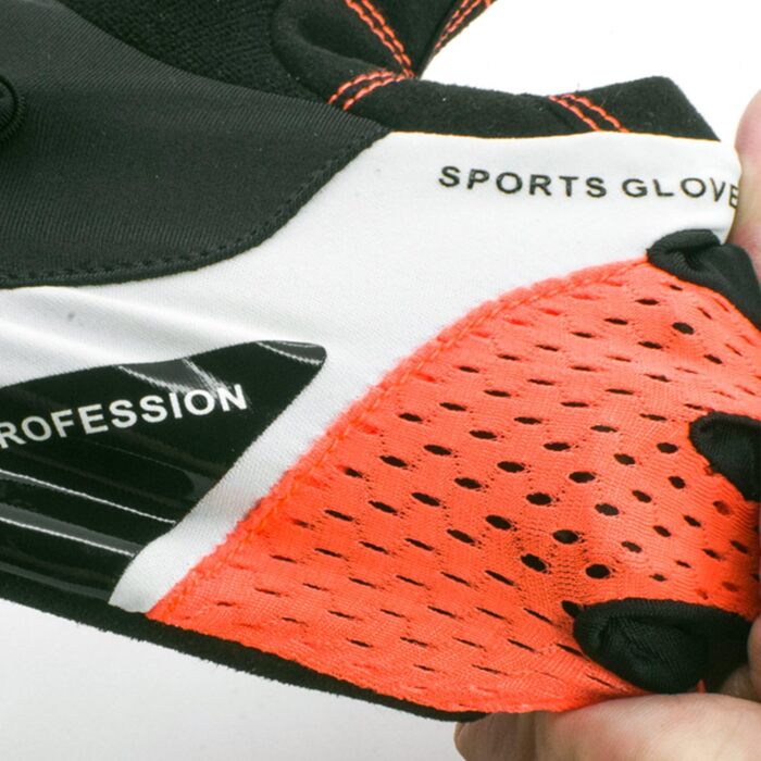 Велосипедні рукавички для чоловіків та жінок, напівпальцеві, дихаючі, антиковзні - помаранчевий, розмір M