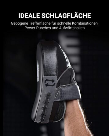 Набір боксерських подушок Phantom Athletics Pratzen - 2 шт. чорний/сірий