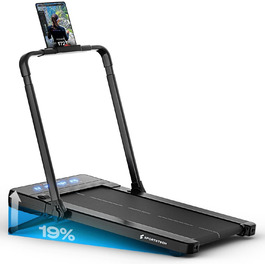 Sportstech Walking Pad: біговий килимок для дому та офісу з регулюванням нахилу до 19%, LED-дисплеєм, компактний та тихий, сумісний з додатком, швидкість до 12 км/год, sPad500/1000 sPad1000
