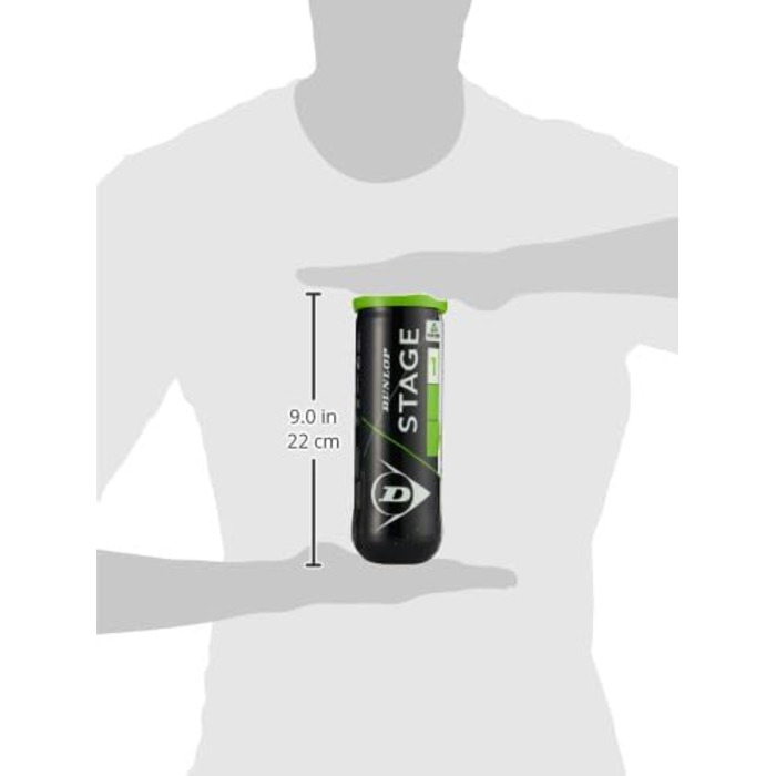 Тенісний м'яч Dunlop Stage 1 Green - для дітей та початківців, велике поле, 60 м'ячів (3 банки)