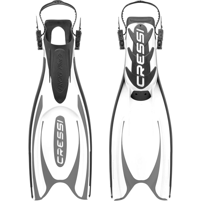Ласти Cressi Frog Plus для дорослих XS/S (36-39), чорні/білі