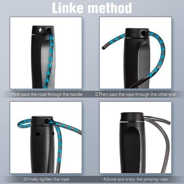 Стрибувальне канат Springseil: регульоване, бездротове, з лічильником, для дорослих та дітей, чорний та сірий