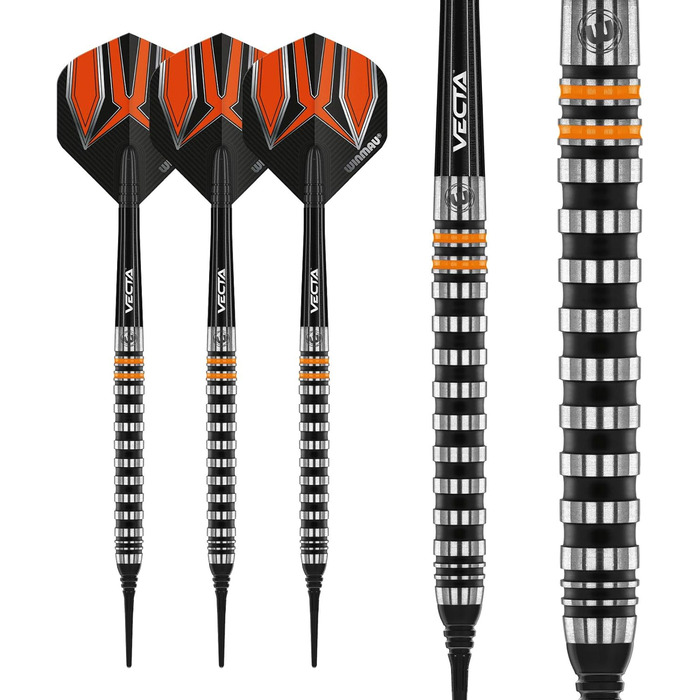 Дартс набір WINMAU Fury 18-20 г, вольфрамовий, Softip, з призмовими опереннями та Vecta-шафтами